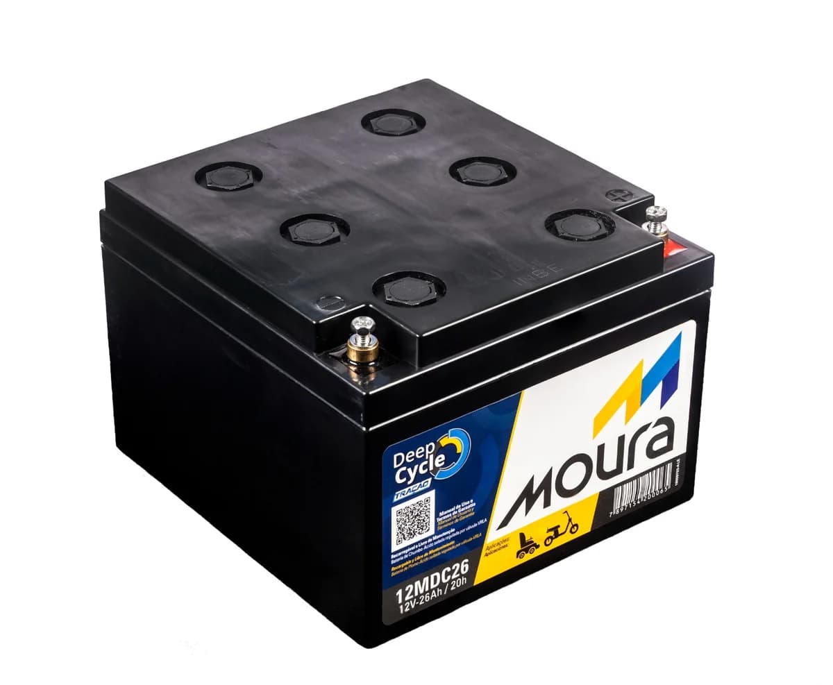 Bateria Moura Deep Cycle 12MDC26 12V 26Ah Ciclo Profundo