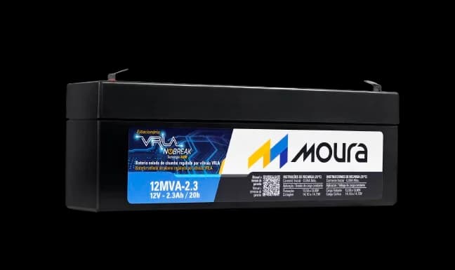 Bateria Moura VRLA 12MVA-2.3 12V 2,3Ah AGM Estacionaria